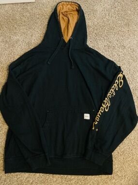 Men's Workwear Hoodie with Gold Eddie Bauer Sleeve logo